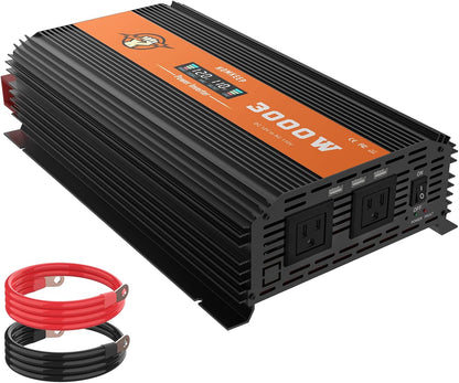 Homkeep 3000 Watt Heavy Duty Power Inverter 12V to 110V with LCD Display