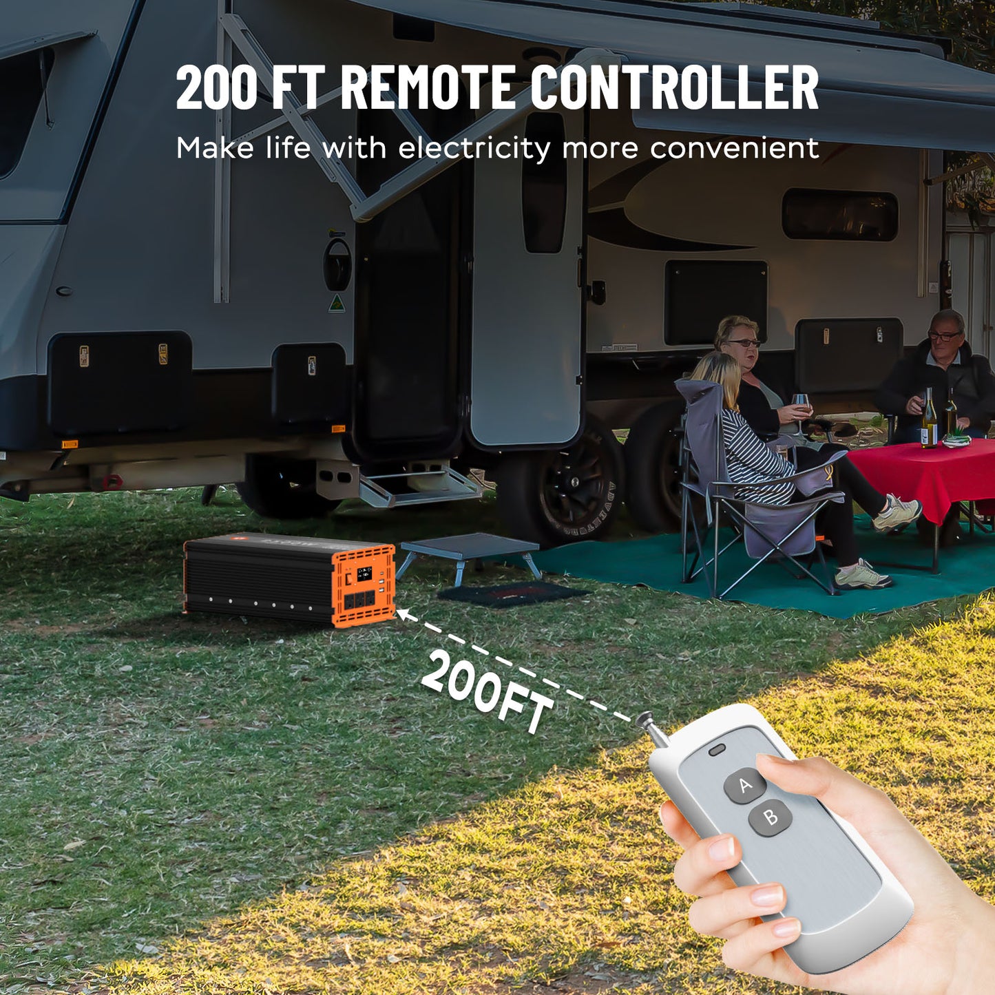 Homkeep 3000 Watt Power Inverter 12V DC to 110V/120V AC Converter with Remote Controller