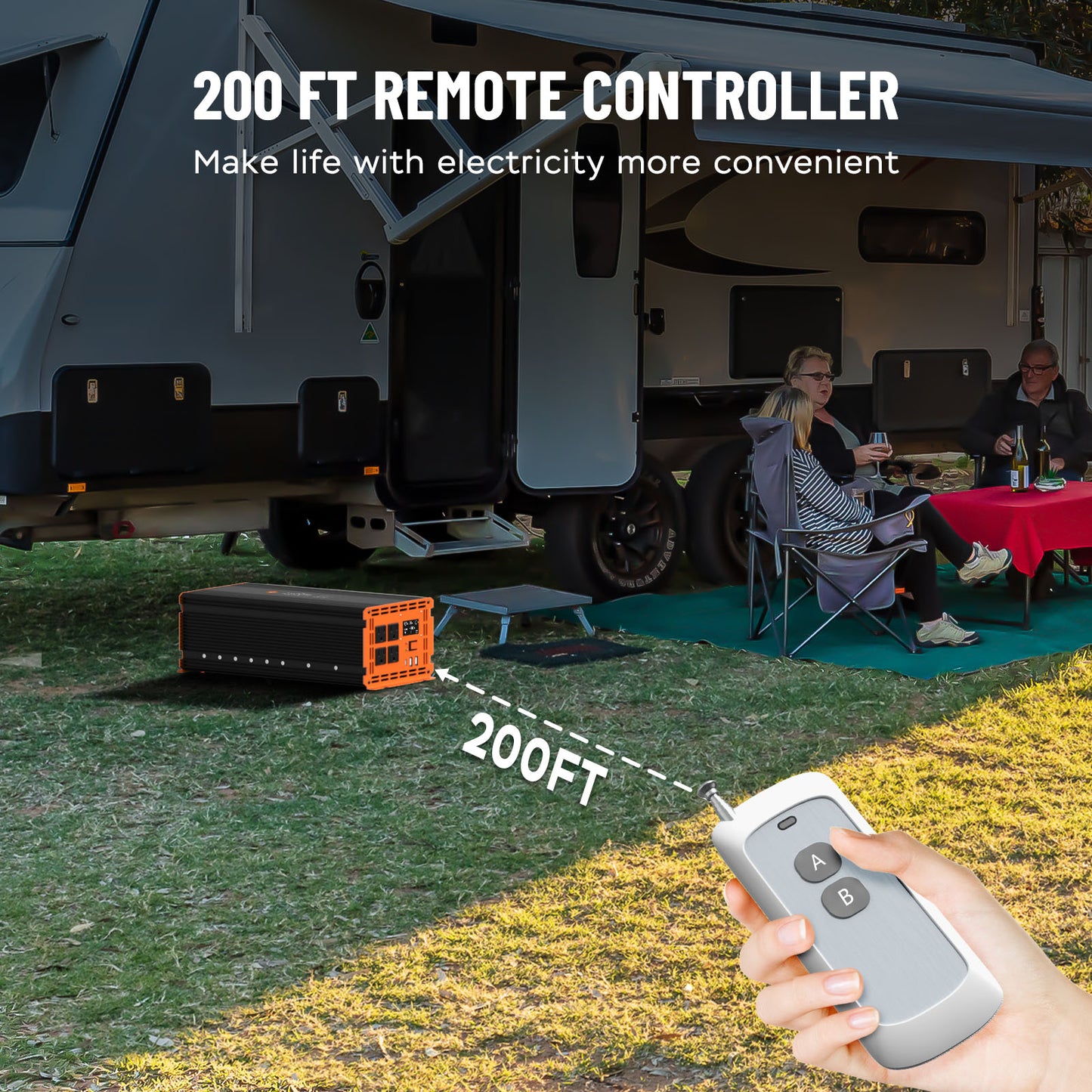Homkeep 4000 Watt Power Inverter 12V DC to 110V/120V AC Converter with Remote Controller